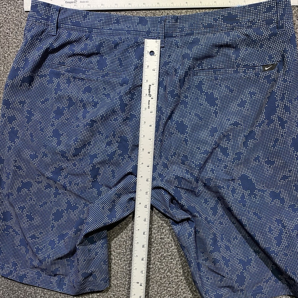 Nike Golf Mens Dri-Fit Camo Shorts 36 Blue Stretch Performance Stretch Lightweig - Picture 8 of 9
